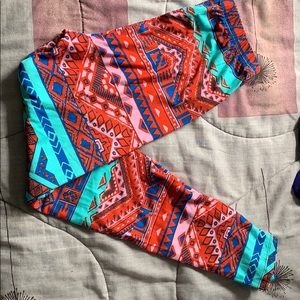 Bright colored pattern LulaRoe Leggings
